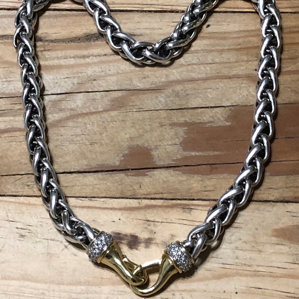 David Yurman vintage diamond wheat chain